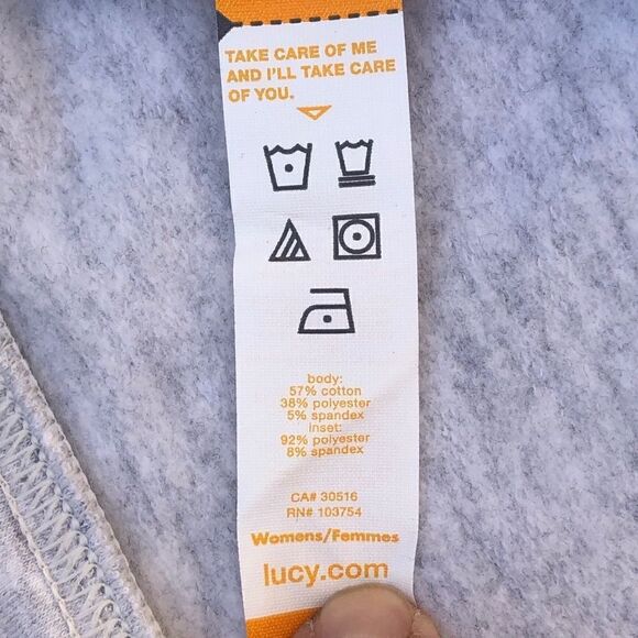 Lucy Activewear 2 Tone Gray Long Sleeve Sweatshirt - Picture 5 of 10